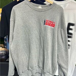 Army National Guard Grey Unisex Sweatshirt Size Men's Large Logos